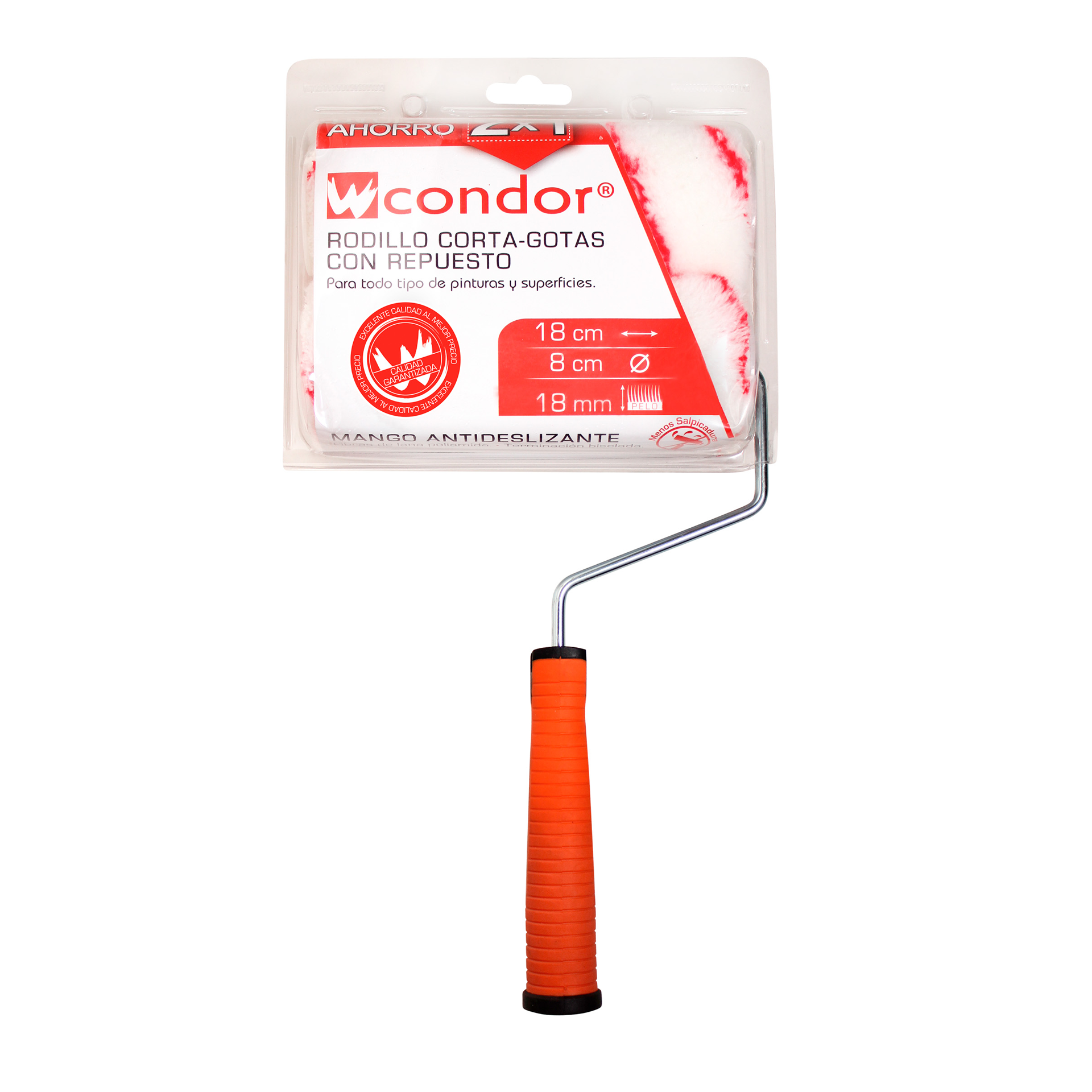 RODILLO CONDOR CORTA GOTA 18 CM X 10 + REPUESTO [30917]